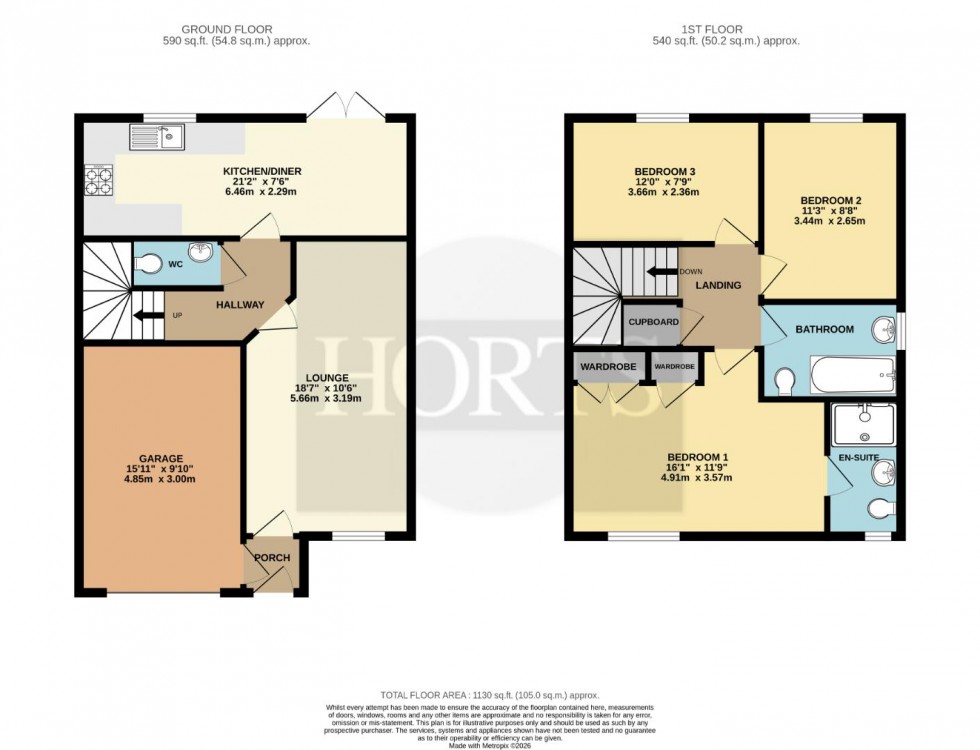 Floorplan for Kent Crescent, Marina Gardens, Northampton
