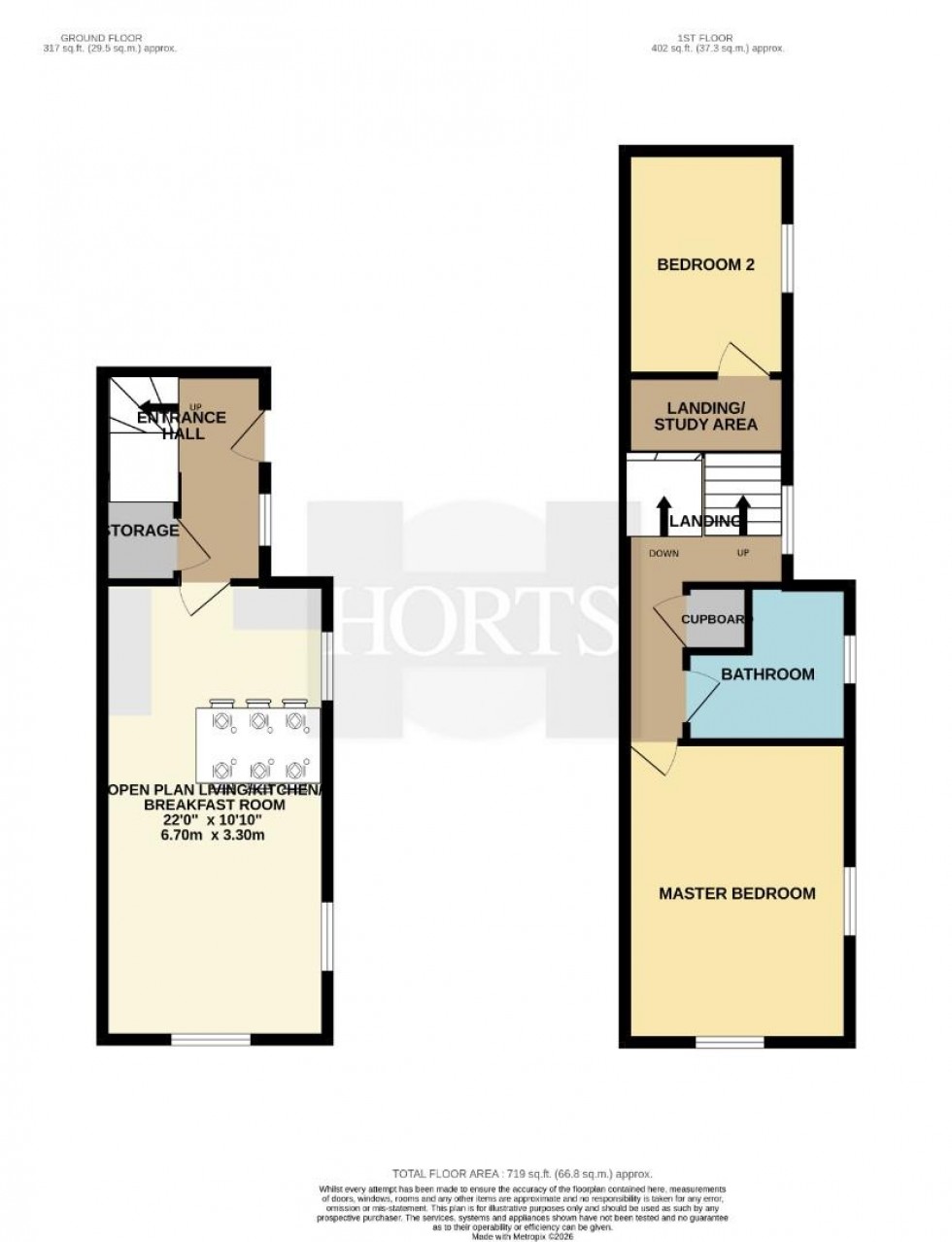 Floorplan for Flat 3, 23, Warwick Street, Rugby, Warwickshire, C