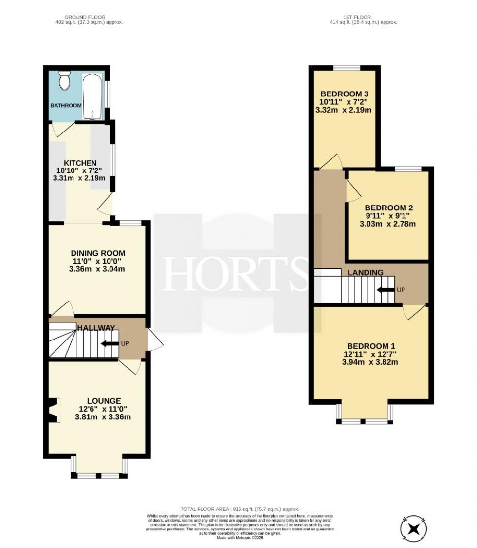 Floorplan for Campbell Street, Rugby