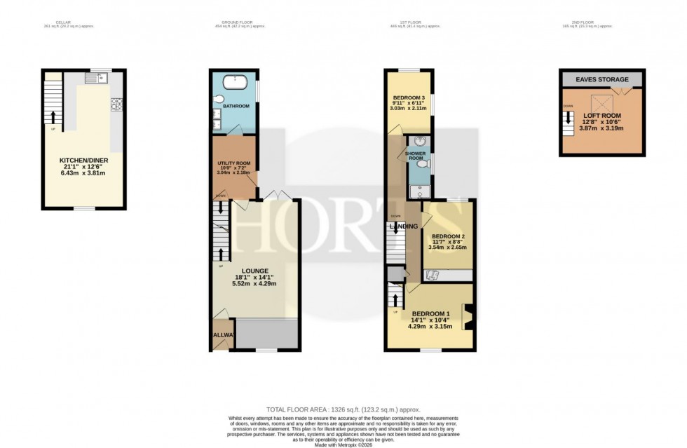 Floorplan for Lower Thrift Street, Northampton