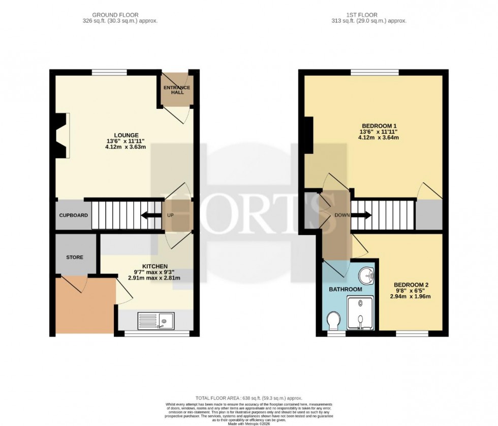 Floorplan for Duck Lane, Harpole, Northampton
